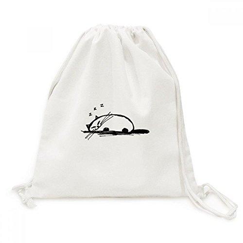 Sac à dos cordon en toile avec un design original de chat souriant