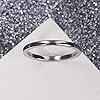 Cloyo Womens Rings Silver Tungsten Ring 2mm Dome Wedding Band for Her Size P #4