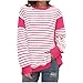 Oversized Sweatshirt for Women Fashion Preppy Color Block Striped Long Sleeve Pullover Top Teen Girls Y2k Fall Outfits Pink