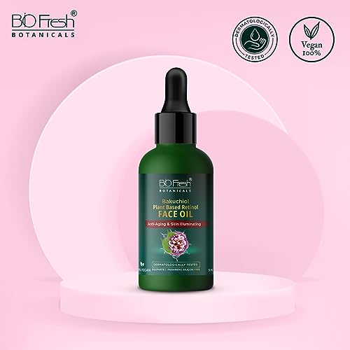 Image of Biofresh Botanicals Bakuchiol Plant-Based Retinol Face Oil 100% Vegan Cream with an Antioxidant Formula that Boosts Collagen and Strengthen the Skin Barrier for Healthier Skin