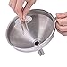 5.5-Inch Stainless Steel Large Funnel with Detachable Strainer/Filter for Cooking Oil and Transmission Liquid and Powder, Food Grade Metal Kitchen Funnels