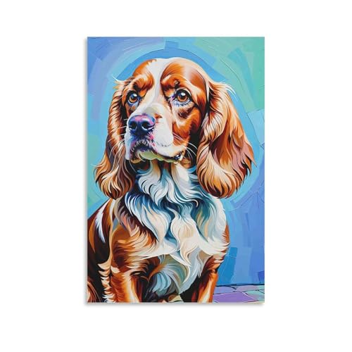 Kit Broderie Diamant Chien Coloré 5D : Créez une Décoration Murale Vibrante pour Salon
