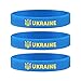 Recuerdos patrióticos de Goma Regalos Ventilador Pulsera Regalo Bandera Pulsera Ucrania Pulseras Unisex Cuerda Cristal Equipo (C, One Size)