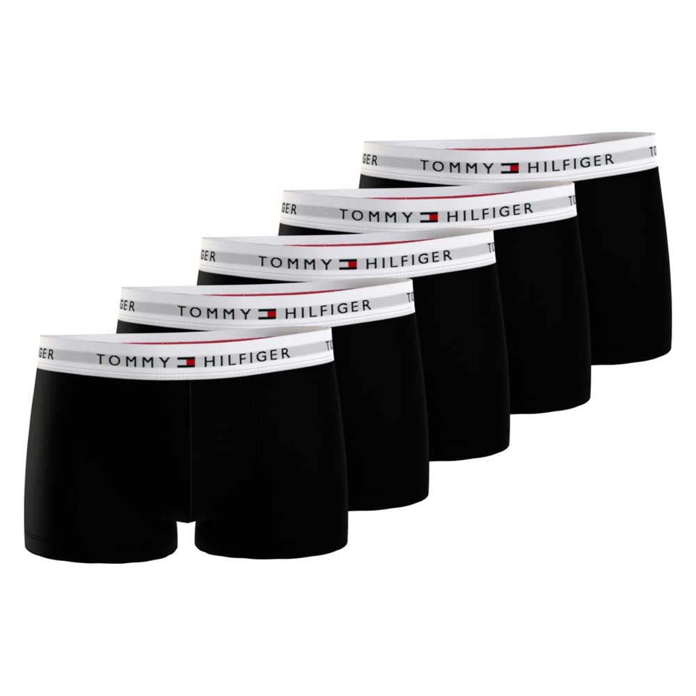 Tommy Hilfiger Herren Boxershorts Trunks Unterwäsche, Mehrfarbig (Black/Black/Black/Black/Black), S