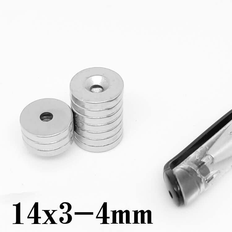 5/10/20/50/100PCS 14X3-4 mm Small Round 14X3 Hole 4mm 14x3-4mm Countersunk Neodymium Disc 14 * 3-4 Magnets(50PCS)