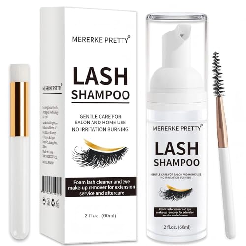 Mererke_Pretty Eyelash Extension Shampoo 60 ml + Brush - Eyelid F...