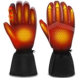 USB Heated Gloves for Men Women,Battery Powered Electric Touchscreen Gloves Camping Hand Warmers Winter Warm Rechargeable Gloves,Waterproof&Windproof Gloves for Outdoor Cycling Skiing Hiking Working