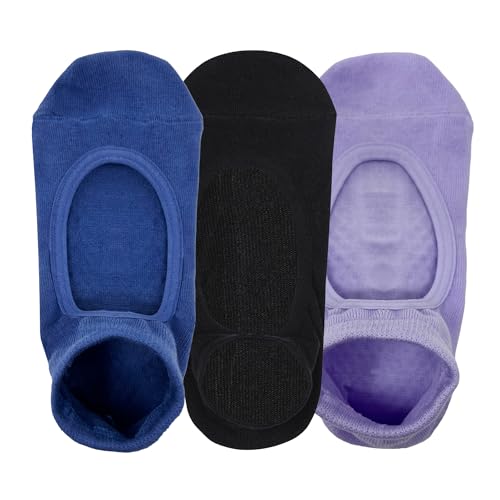 Image of Mint & Oak Pilates Socks with Grips for Women, Ankle Length Non-Slip Yoga Socks, Cotton Ideal For Yoga, Pilates, Gym, Workout, Cute Women's Gift