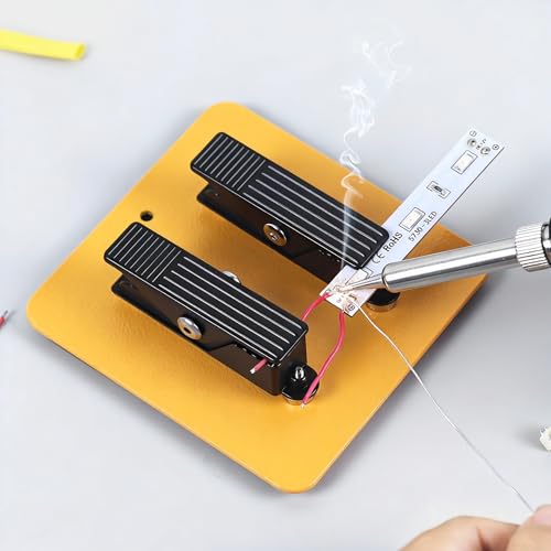 Supporto di saldatura con mani magnetiche – Terza mano regolabile in metallo con pinze per elettronica, fai-da-te, artigianato, gioielli e riparazione di schede PCB