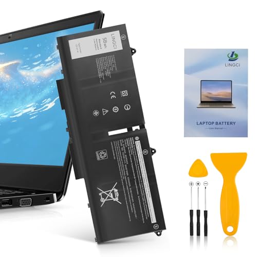 Image of 07KRV Battery Replacement for Dell Latitude 5530 5430 Precision 3570 P137P P104F Y86WG M69D0 P137G004 P137G005 P137G006 H4PVC 078FWY 4FVJG 3625mAh 58Wh 15.2V Li-Polymer