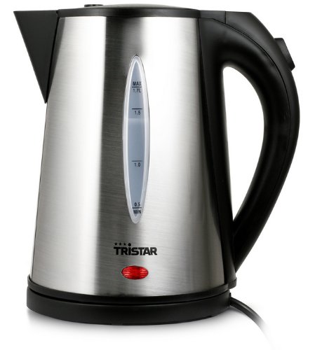 Tristar WK-1317 - Hervidor, 1.7 l, con exterior en acero inoxidable, 2000 W