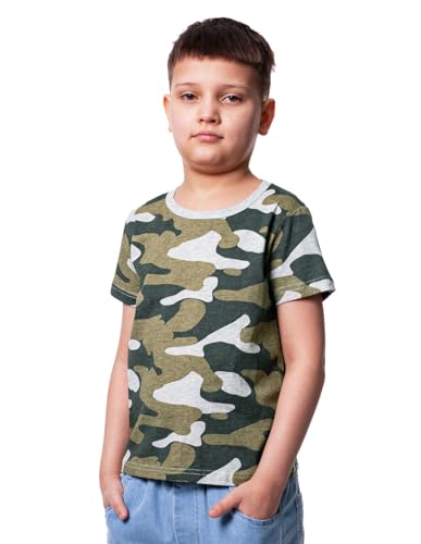 Enfants Chéris Boy Camouflage T-Shirt Camo Short Sleeve Tee Shirts for Boys 2-7 Years2