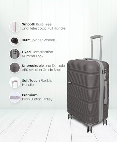 Image of Medium Check-in Suitcase (66 cm) 8 Wheels - Metrolite -Grey