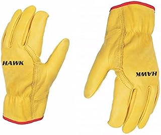 Unisex Leather Work Working Driving Gloves - Premium Quality - Driver/Lorry/Car Truck - Slick Fir Without Lining (UNLINED) Mens Ladies (X-Large)