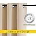NICETOWN Blackout Draperies Curtains Panels - Window Treatment Thermal Insulated Solid Grommet Blackout Curtains/Panels/Drapes for Bedroom (Biscotti Beige, Set of 2, 46 by 90 Inch)