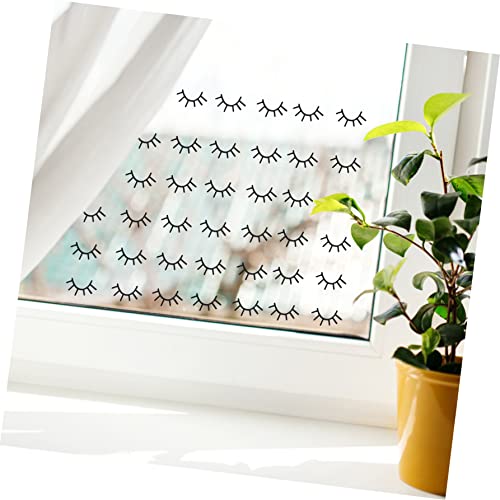 DECHOUS 1 folha de arte decalque bonito decalque decalque decoração ornamento preto olhos fechados p