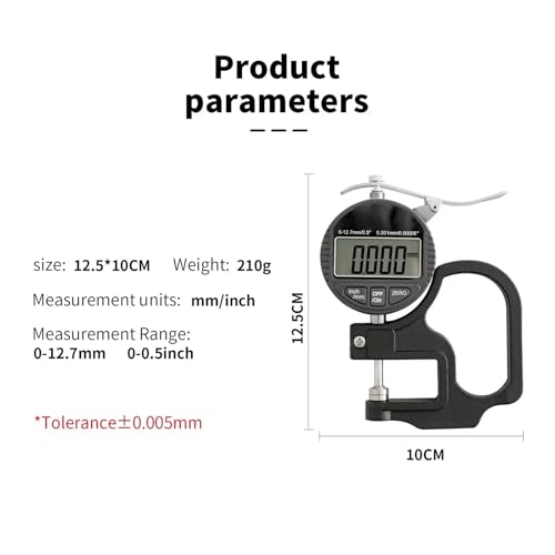 Calibrador digital para grosor de película con 0.01 mm miniatura 2