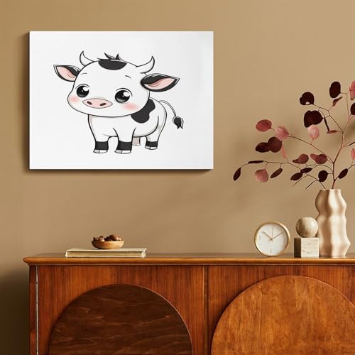Toile murale imprimée vache décoration cadre horizontal - 5