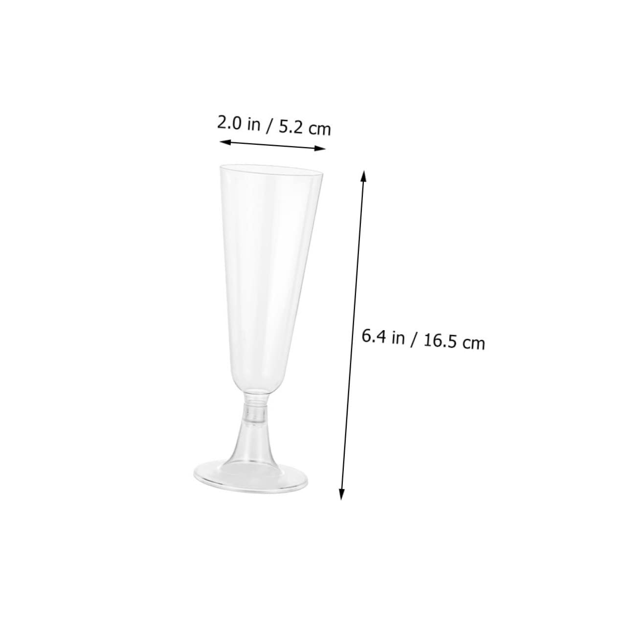 AUTSUPPL Wedding Day Es 150ml Plastic Flutes Disposable Drinking Toasting Goblets