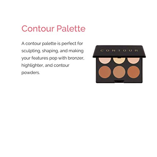 Elizabeth Mott Bronzer Contour Kit & Highlighting Powder - Cruelty Free & Paraben Free - 6 Shades For A Natural Glow #TOP2