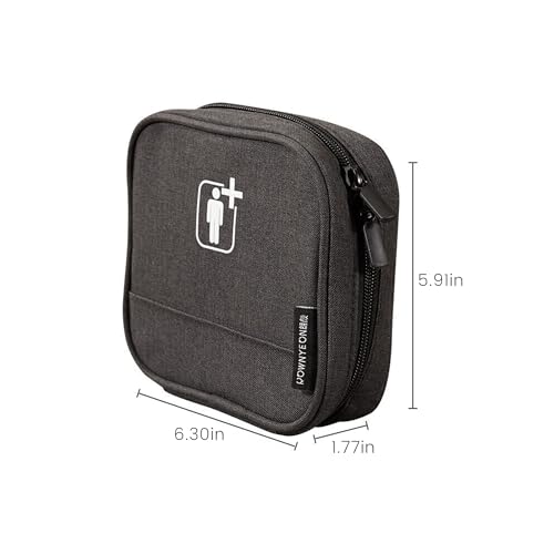 Image of ROWNYEON Empty First Aid Kit Bag - Portable Medical Organizer Pouch for Emergency Supplies, Travel, Home and Car (No Medicines Included)