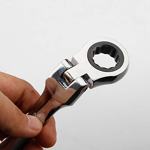 Juego de Llaves Fijas,Llaves Fijas Juego de llaves de trinquete multifunción for actividades, llaves de boca abierta flexibles de 180 grados, herramientas manuales for reparación de automóviles, llave
