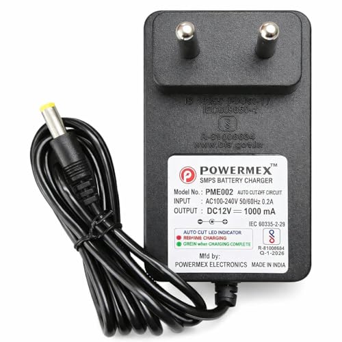 Image of 12V /1A Auto-Cut Off Charger for Kids Ride On Electric Car | BIS Certified