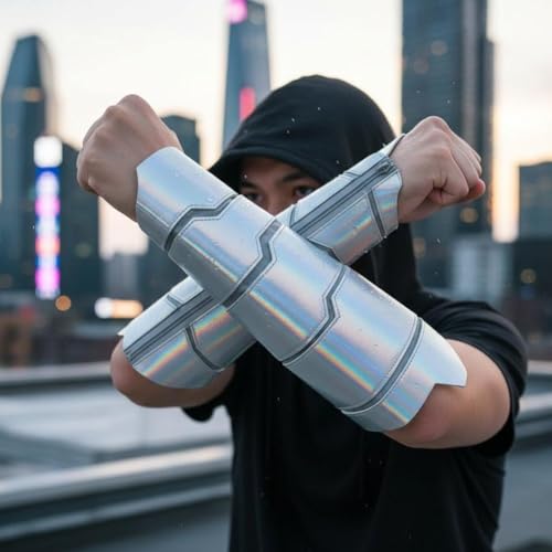 Accesorios para cosplay de carnaval tipo brazaletes medievales de caballero 8