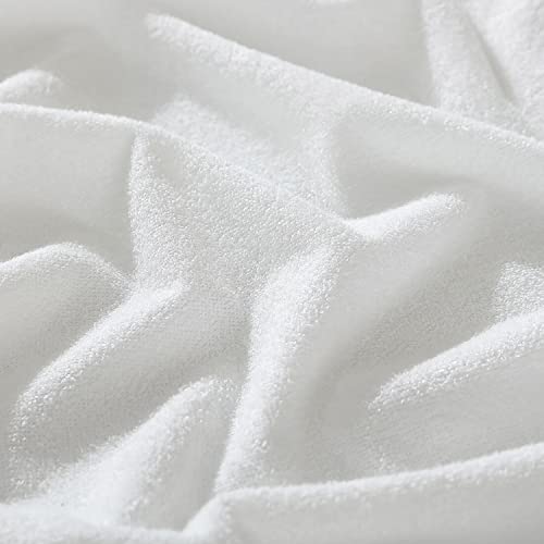 Split King Mattress Protector For Adjustable Bed (2Pcs), 100% Waterproof Mattress Protector, Bamboo Terry Fitted Sheet Mattress Cover With Deep Pockets - Breathable, Noiseless, Vinyl Free - White #TOP2