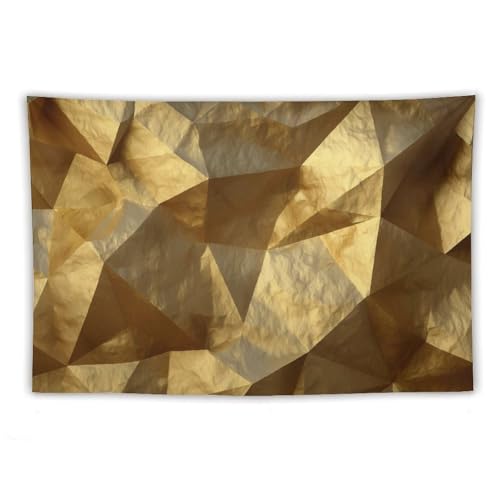 Tapisserie polyester motif texturé doré Jubonexis 101x152 cm pour salon et chambre