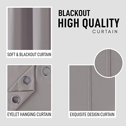 AR Ware Silver Blackout Curtains, 2 Panels Drapes Eyelet Thermal Curtains for Living Room and Bedroom, Energy Saving - Image 4