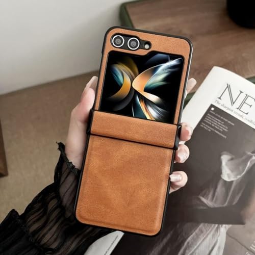 Coque rigide Samsung Galaxy Z Flip 4 étui simili cuir charnière tout compris