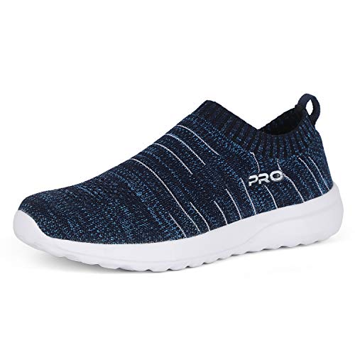 Image of Pro by Khadim's Men's Blue Casual Slip-On Sneakers