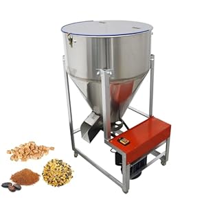 HayWHNKN 220lbs Dry Powder Mixer Blender Feed Mixing Machine for Food Grain Plasctic Particle Granular Dry&Wet Powder Mixer Stainless Steel 3KW 110V