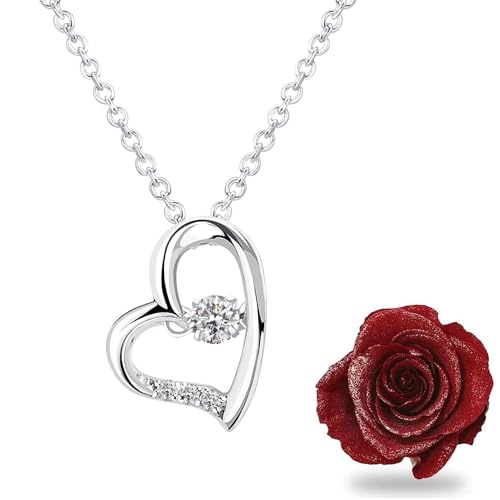 プリザーブドフラワーラブハートネックレス（シアーズ）