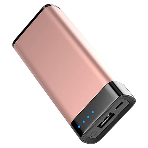 TALK WORKS Portable Charger Power Bank USB Battery Pack 4000 mAh - External Cell Phone Backup Supply for Apple iPhone 13, 12, 11, XR, XS, X, 8, 7, 6, SE, iPad, Android for Samsung Galaxy - Rose Gold