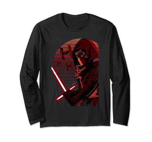 T-shirt Kylo Ren TIE Fighter Star Wars à manches longues noir pour fan