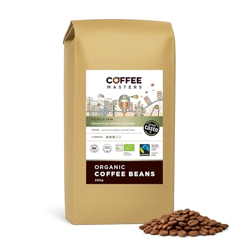 Coffee Masters Peruvian Organic Fairtrade Coffee Beans 200g