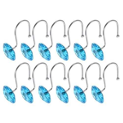 HAPINARY 12pcs Shower Curtain Hook Retro Curtain Hooks Shower Curtain Rod Hooks Curtain Hangers Bathroom Hook Hooks for Bathroom Curtains Curtain Hooks for Drapes Hooks for Shower Curtain