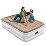 NatraCalm Air Mattress Full with Built in Pump, Blow Up Mattress Full, Upgraded Inflatable Mattress for Home Camping Guest Bed, Soft Wave Flocked Top, Comfort and Portable Air Bed, colchon inflable