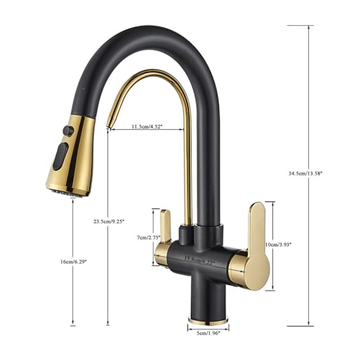 Robinet de cuisine à eau pure en laiton antique avec capteur - 7