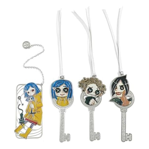 Anime Movie Coraline Metal Bookmark - Collection Gift Movie Fans Bookmarks School Supplies for Kids from Parents Reading Marker for Friend Readers Women Men (Collect) Cover