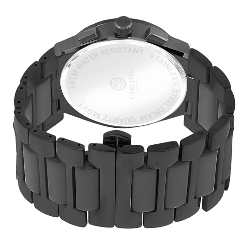 Image of Carlton London Men Stainless Steel Analog Watch | Black Waterproof Watches for Men Boys Male | Fashionable Trendy Quartz Movement Wrist Watch