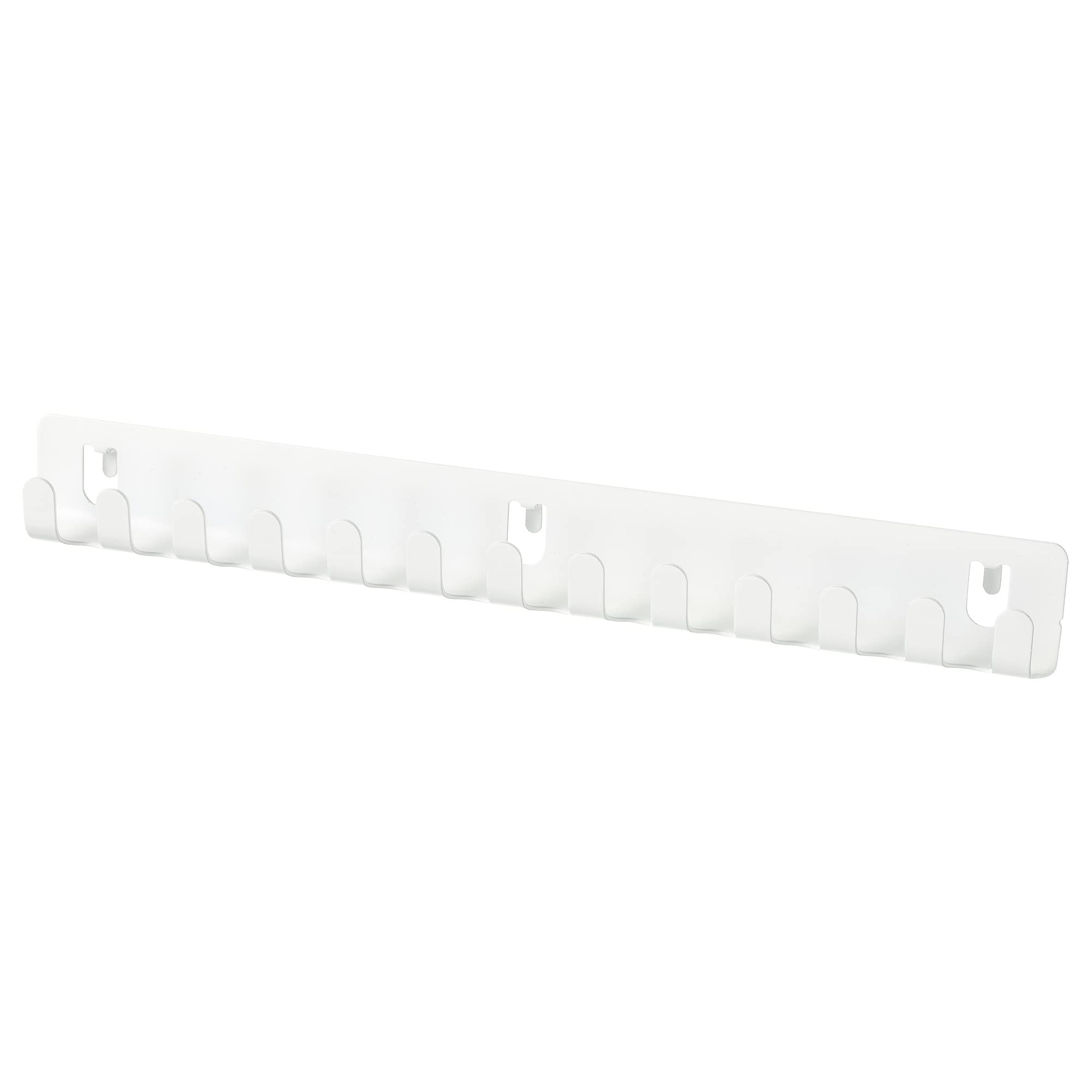 IKEA SKÅDIS Hakenleiste, Weiß - 3 Haken - Kunststoff - Tragbar - Wandmontage - 2 kg max. Gewicht - Aufhänger - Hakenleiste
