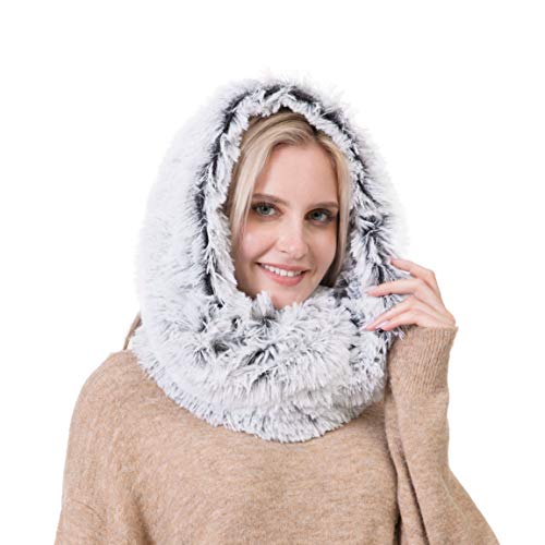 Women's Faux Fur Infinity Scarf Chic Soft Loop Circle Neck Warmer for Winter2