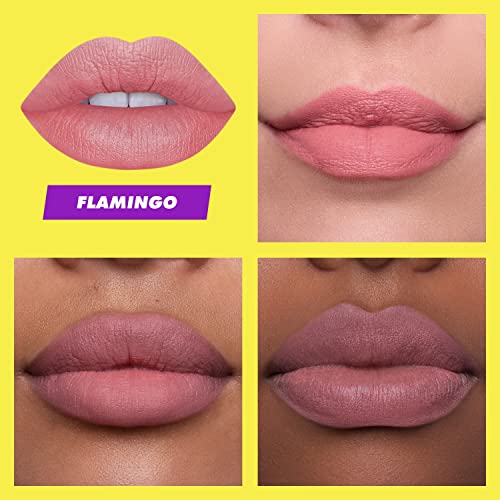 Lime Crime Soft Touch Comfort Matte Lipstick, Flamingo (Neutral Medium Pink) - Flirty Retro Shades - Full-Coverage Long Lasting, Lip Lining & Soft Formula For All-Day Wear - Talc-Free & Paraben-Free #TOP3
