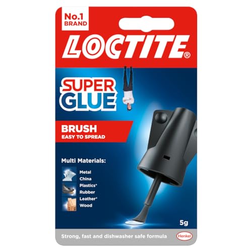Loctite Super Glue Brush On, Superglue with Applicator Brush to ensure full coverage, Fast-Drying Clear Glue for Metal,Plastic,Wood etc, Strong Glue with Easy-Open Cap,Waterproof,Dries fast, DIY,1x5 g