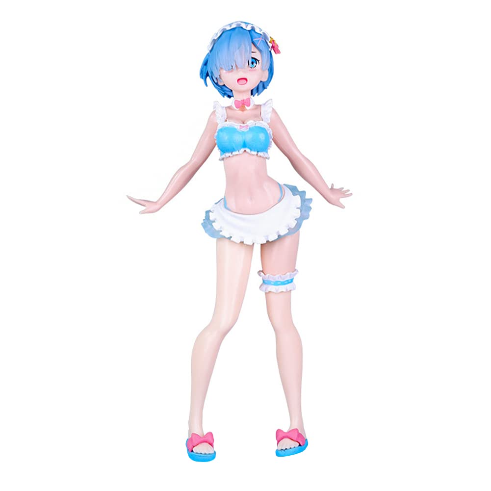 QAHEART Anime Figure Rem/Ram Ramu Figure PVC Action Girl Figurine Model Statue Ornaments Decoration