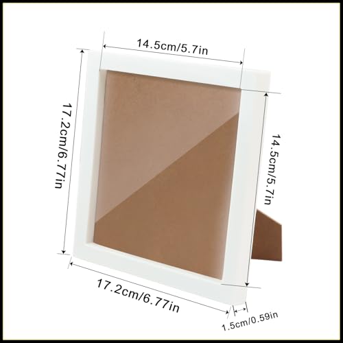 Image of 3 Pack 6x6 Display Frames for Diamond Painting, Square Tabletop Stand Picture Frames for Diamond Art Projects and Completed DIY Artwork