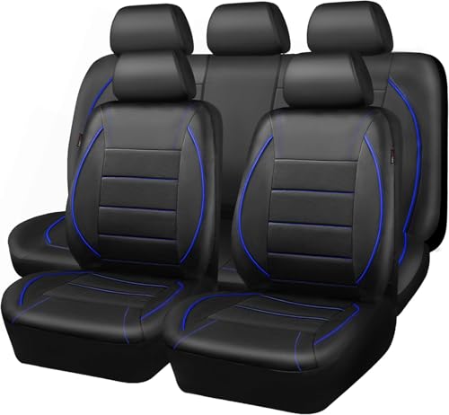 Dmotoauto Coprisedili universali per auto per Nissan Juke/Qashqai/Maxima/Micra/Murrano/Pathfinder, in pelle e poliestere, set di cuscini protettivi Dmotoauto Coprisedili universali per auto per Nissan Juke/Qashqai/Maxima/Micra/Murrano/Pathfinder, in pelle e poliestere, set di cuscini protettivi